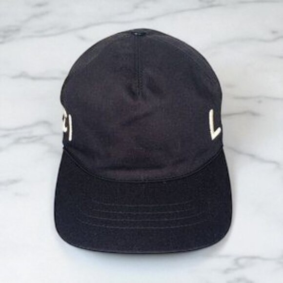 NWT Authentic Gucci Cotton Loved Gucci Baseball Hat L Navy - Picture 3 of 9